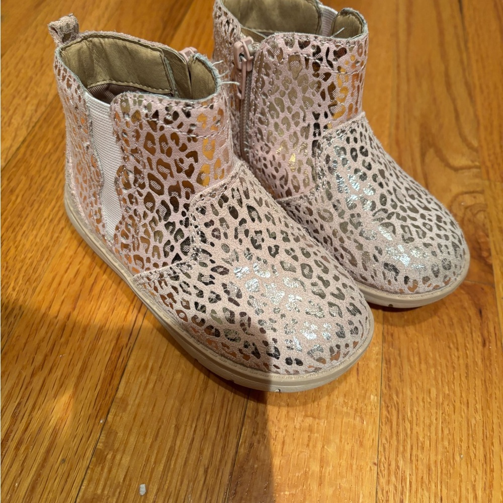 Stride Rite Leopard Print Kids Boots